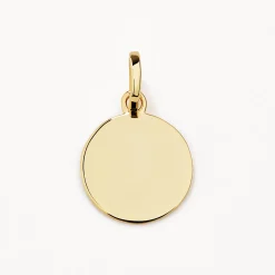Fashion Mini Engravable Disc Necklace in 10k Gold Gifts For Her | Bridal Gifts