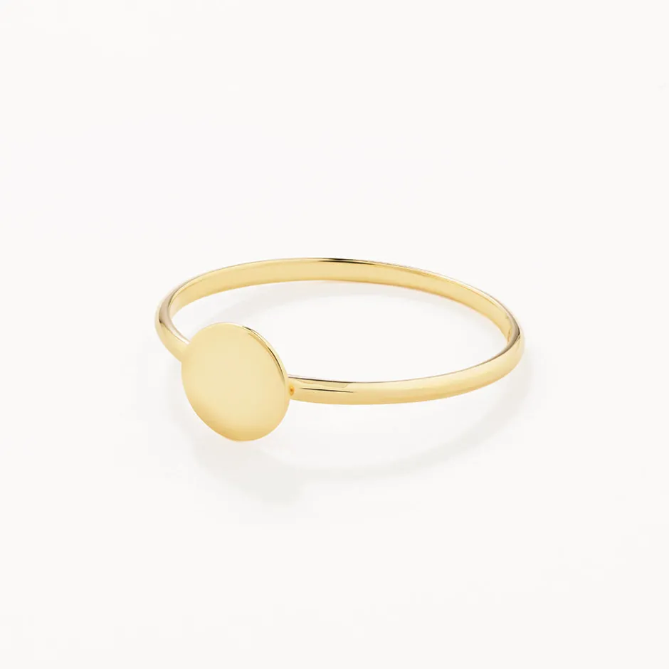 Outlet Mini Engravable Disc Ring in 10k Gold Best Selling Gifts | Gifts For Her