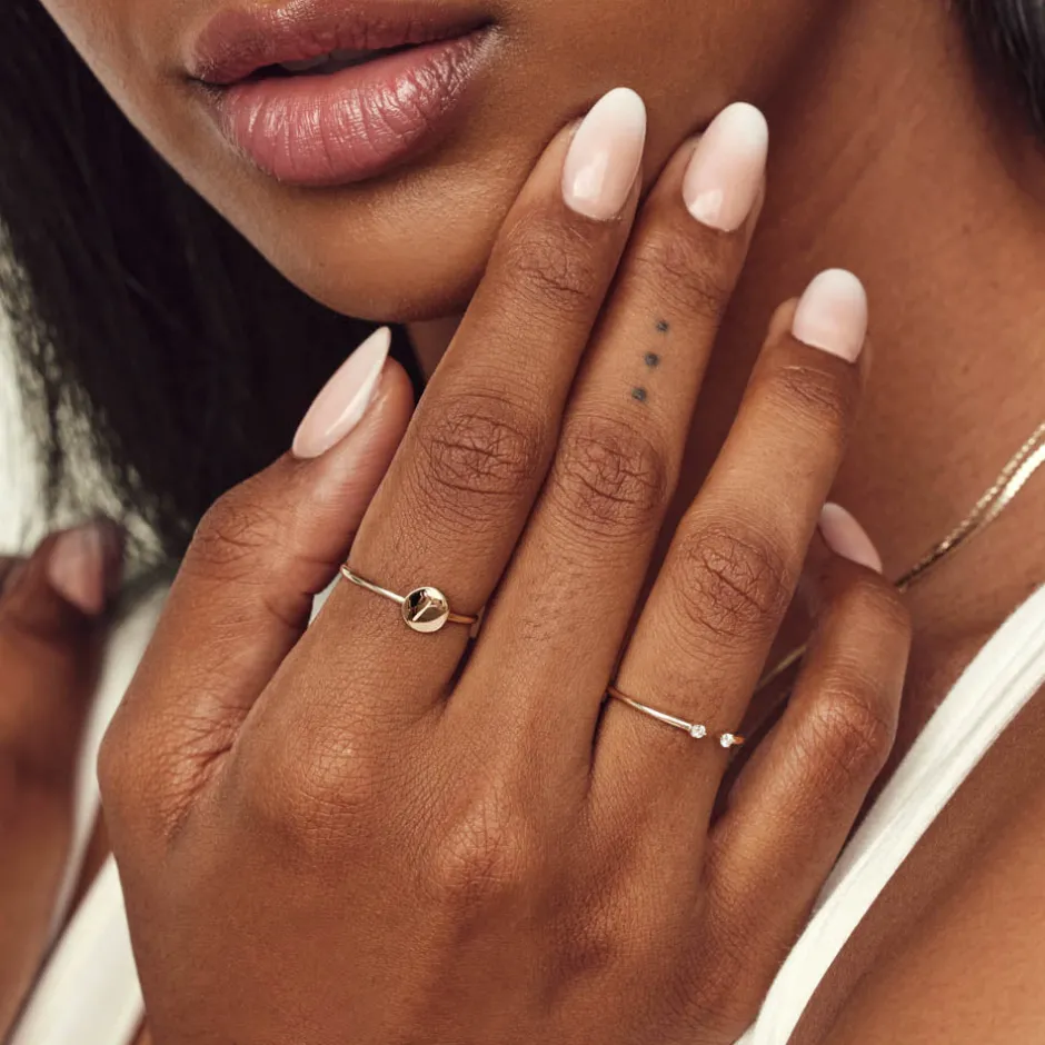 Outlet Mini Engravable Disc Ring in 10k Gold Best Selling Gifts | Gifts For Her