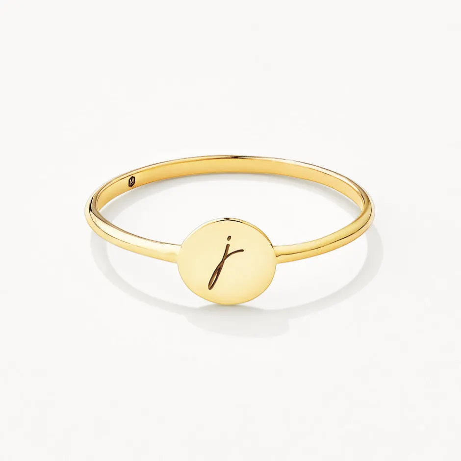 Outlet Mini Engravable Disc Ring in 10k Gold Best Selling Gifts | Gifts For Her