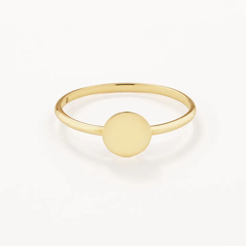 Outlet Mini Engravable Disc Ring in 10k Gold Best Selling Gifts | Gifts For Her