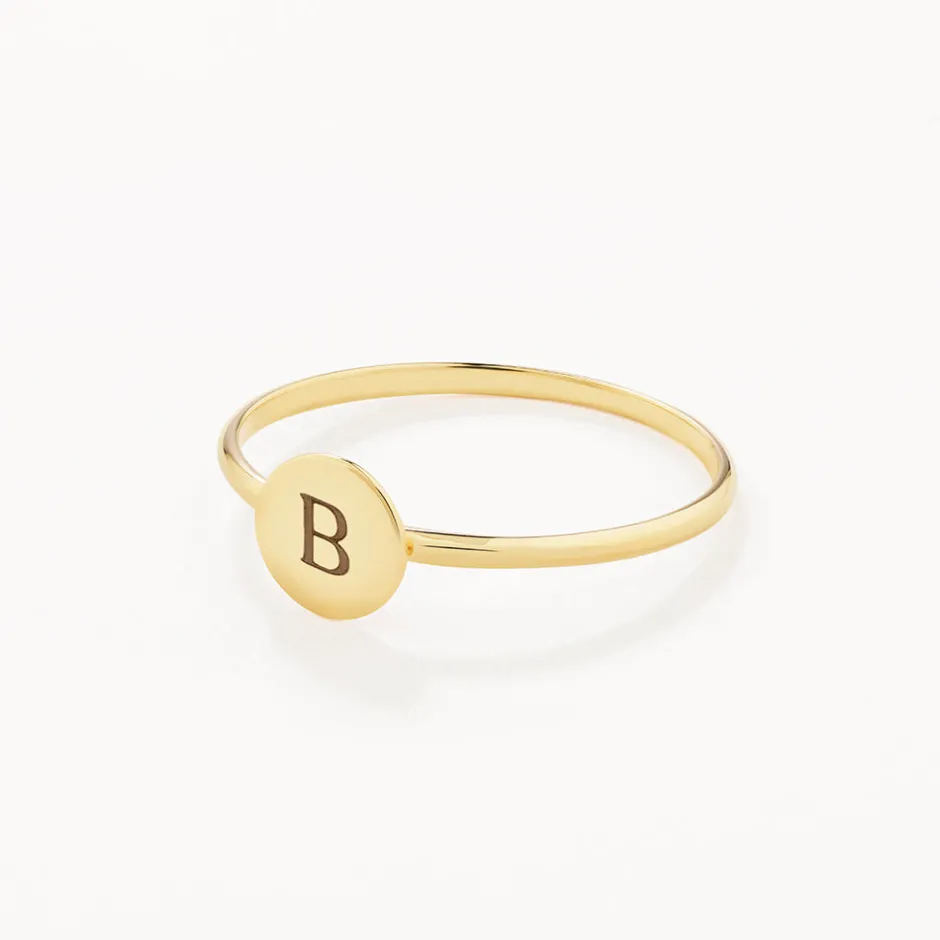 Outlet Mini Engravable Disc Ring in 10k Gold Best Selling Gifts | Gifts For Her