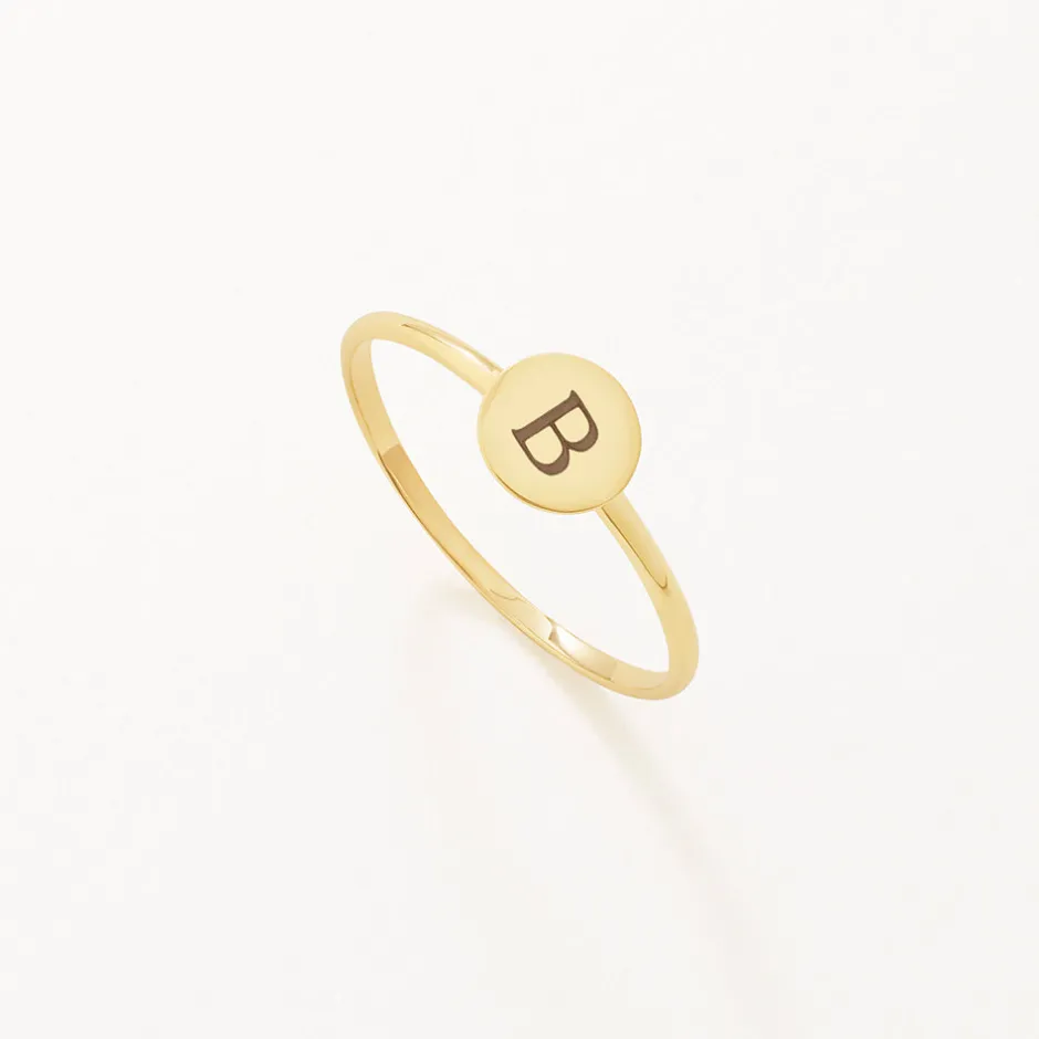 Outlet Mini Engravable Disc Ring in 10k Gold Best Selling Gifts | Gifts For Her
