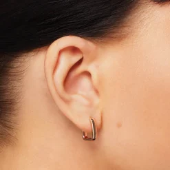 Sale Mini Paperclip Earrings in Rose Gold 18k Fine Rose Gold Plated | Earrings