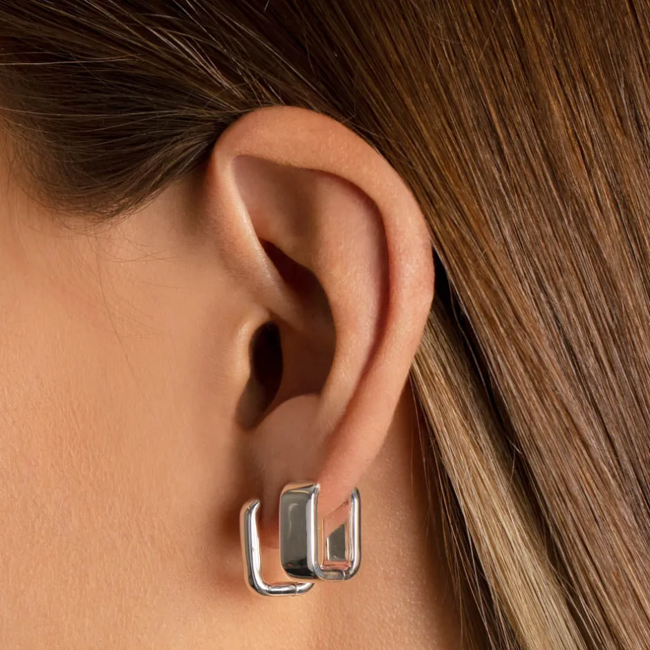 Clearance Mini Paperclip Earrings in Silver 925 Sterling Silver | Earrings