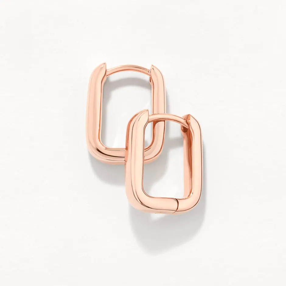 Sale Mini Paperclip Earrings in Rose Gold 18k Fine Rose Gold Plated | Earrings
