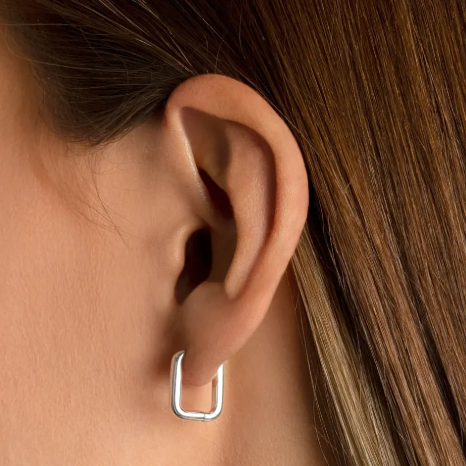Clearance Mini Paperclip Earrings in Silver 925 Sterling Silver | Earrings