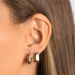 Clearance Mini Paperclip Earrings in Gold 18k Fine Gold Plated | Earrings