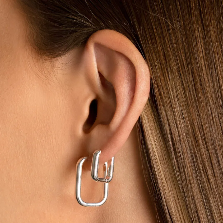 Clearance Mini Paperclip Earrings in Silver 925 Sterling Silver | Earrings