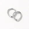 Fashion Mini Rope Helix Huggie Earrings in Silver 925 Sterling Silver | Earrings