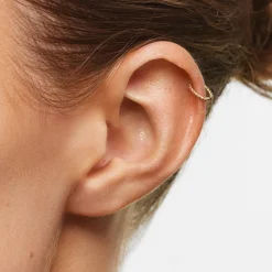 Online Mini Rope Sleeper Earrings in 10k Gold Earrings | Huggies