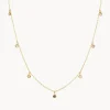 New Multi Gemstone Droplet Necklace in 10k Gold Natural Gemstones | Necklaces & Pendants