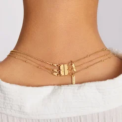 Clearance Multi Layered Necklace Connector in Gold Best Friend Gifts | Under $150