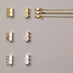 Online Multi Layered Necklace Connector in Rose Gold Under $150 | 18k Fine Rose Gold Plated