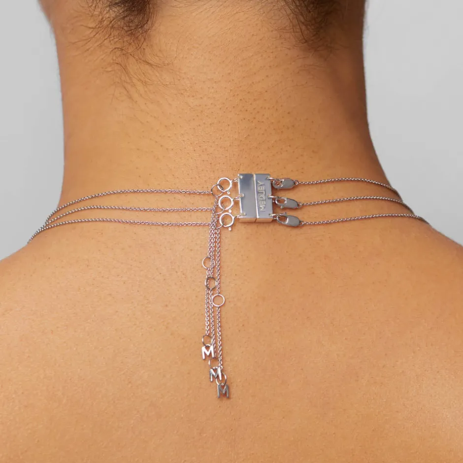 Outlet Multi Layered Necklace Connector in Silver Best Friend Gifts | Under $150