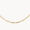Fashion Oh So Fine Figaro Chain in Gold Gifts For Him | 18k Fine Gold Plated