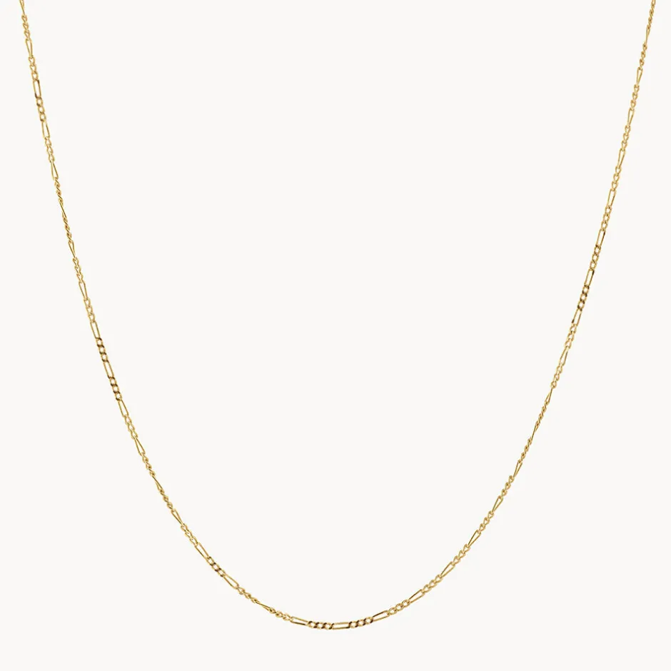 Fashion Oh So Fine Figaro Chain in Gold Gifts For Him | 18k Fine Gold Plated