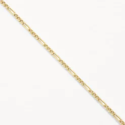 Fashion Oh So Fine Figaro Chain in Gold Gifts For Him | 18k Fine Gold Plated