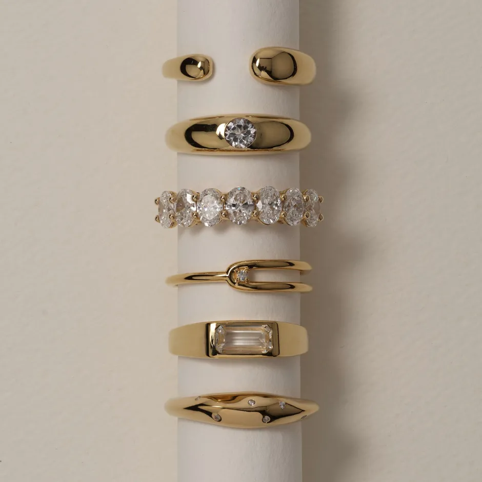 Hot Open Puff Dome Ring in Gold 18k Fine Gold Plated | Rings