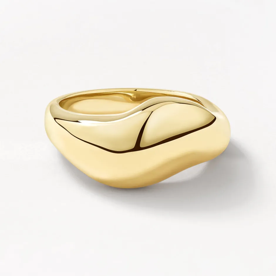 Outlet Organic Dome Ring in Gold 18k Fine Gold Plated | Rings