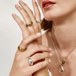 Outlet Organic Dome Ring in Gold 18k Fine Gold Plated | Rings