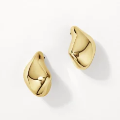 Hot Organic Drop Earrings in Gold 18k Fine Gold Plated | Earrings