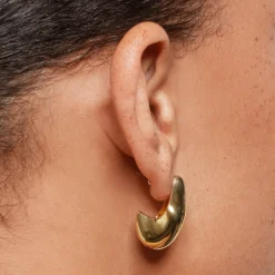 Hot Organic Drop Earrings in Gold 18k Fine Gold Plated | Earrings