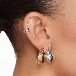 Discount Organic Drop Earrings in Silver 925 Sterling Silver | Earrings
