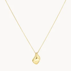 Fashion Organic Drop Pendant Necklace in Gold 18k Fine Gold Plated | Necklaces & Pendants
