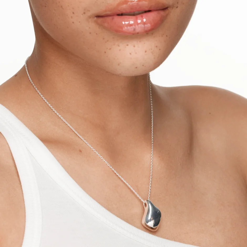 Discount Organic Drop Pendant Necklace in Silver 925 Sterling Silver | Necklaces & Pendants