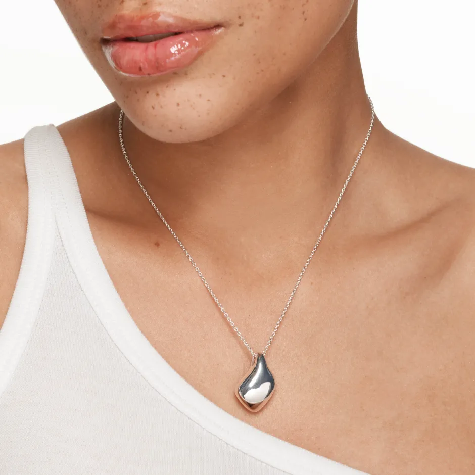 Discount Organic Drop Pendant Necklace in Silver 925 Sterling Silver | Necklaces & Pendants