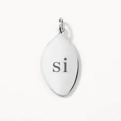 Hot Organic Oblong Pendant in Silver Under $150 | 925 Sterling Silver