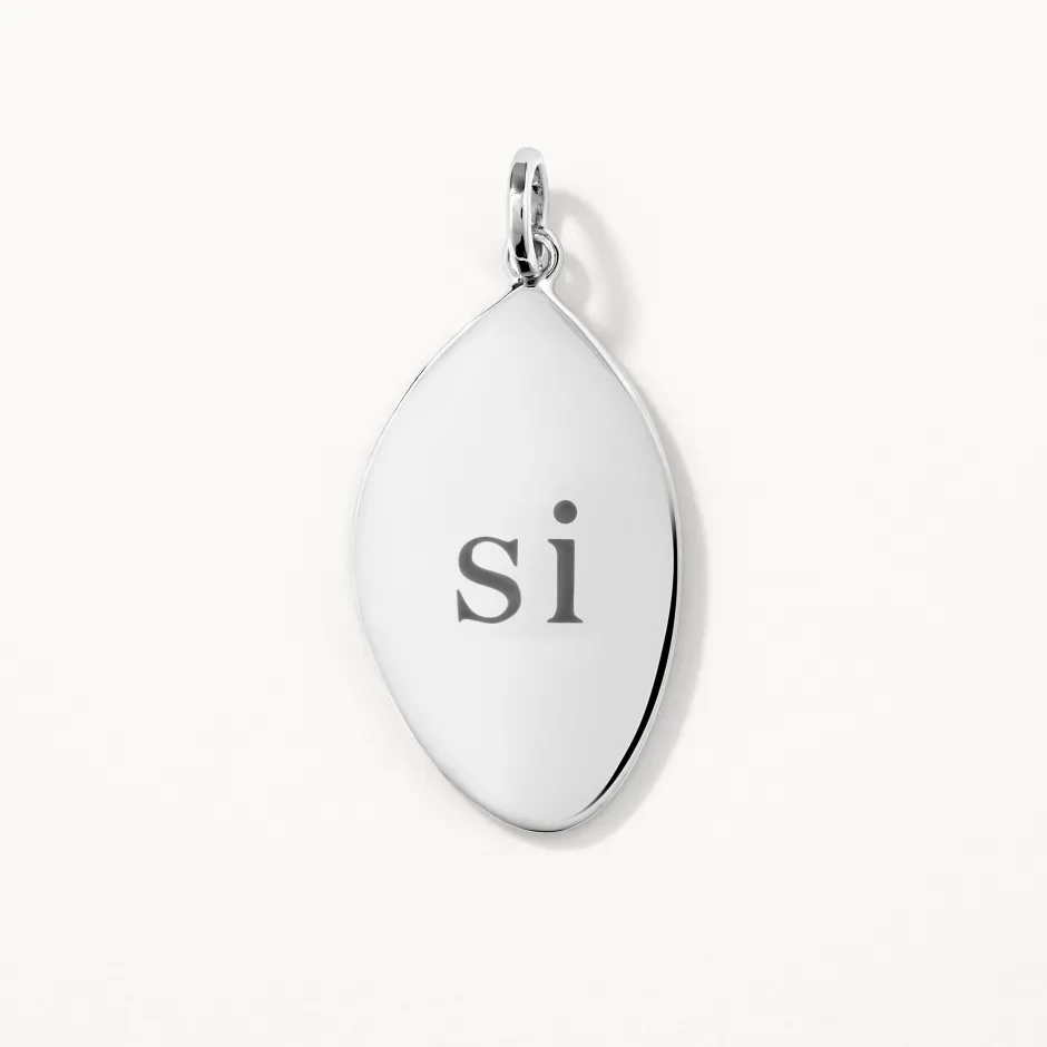 Hot Organic Oblong Pendant in Silver Under $150 | 925 Sterling Silver