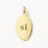 New Organic Oblong Pendant in Gold Engravable Jewellery | Under $150