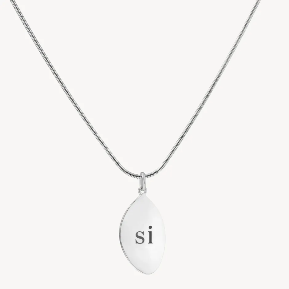 Hot Organic Oblong Pendant in Silver Under $150 | 925 Sterling Silver
