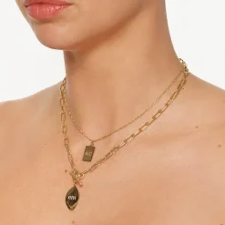 New Organic Oblong Pendant in Gold Engravable Jewellery | Under $150