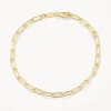 Discount Paperclip Chain Bracelet in Gold Gifts For Him | 18k Fine Gold Plated