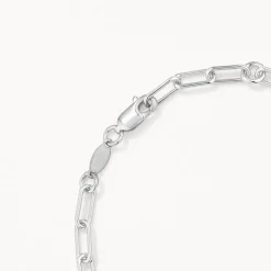 Online Paperclip Chain Bracelet in Silver Gifts For Him | 925 Sterling Silver