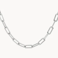 Clearance Paperclip Chain Necklace in Silver Gifts For Him | 925 Sterling Silver
