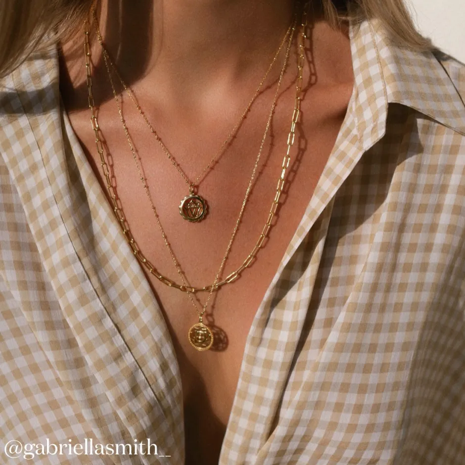 Online Paperclip Chain Necklace in Gold Gifts For Him | 18k Fine Gold Plated