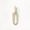 New Paperclip Pendant Charm Connector in Gold 18k Fine Gold Plated | Personalisation