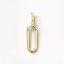 New Paperclip Pendant Charm Connector in Gold 18k Fine Gold Plated | Personalisation