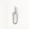 Online Paperclip Pendant Charm Connector in Silver 925 Sterling Silver | Personalisation