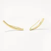 Discount Plain Curve Crawler Earrings in 10k Gold 10k Gold | Earrings
