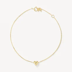 Fashion Plain Heart Bracelet in 10k Gold Gifts For Her | Symbolic Jewellery