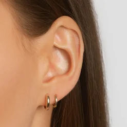 Discount Plain Mini Huggie Earrings in 10k Gold Gifts For Him | Family Gifts
