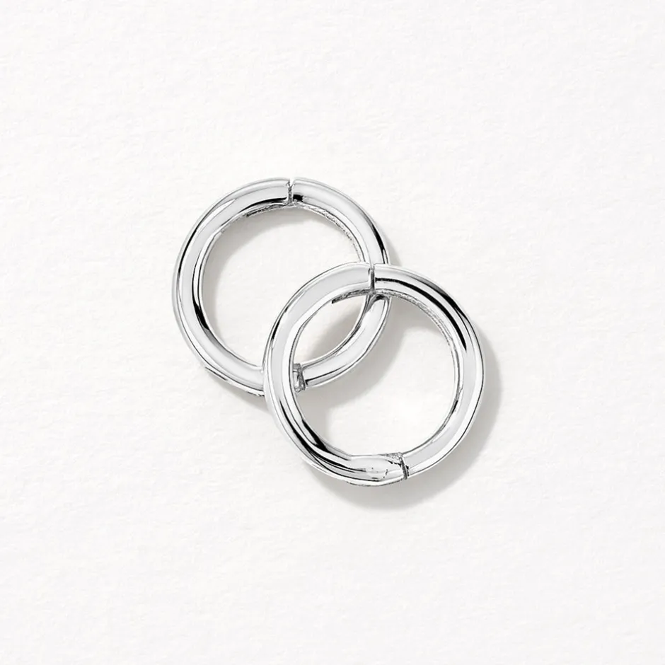 Hot Plain Mini Sleeper Earrings in Silver 925 Sterling Silver | Earrings