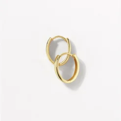 New Polished Huggie Earrings in 10k Gold Earrings | Hoops