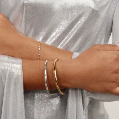 Hot Polished Plain Bangle in Silver Family Gifts | Best Friend Gifts