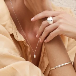 Hot Polished Plain Bangle in Silver Family Gifts | Best Friend Gifts